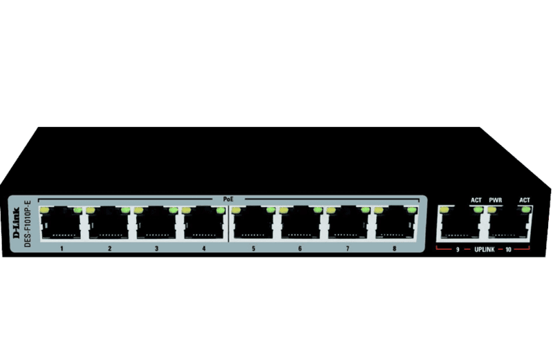 Dlink 8+2 Port POE Switch DES-F1010P-E
