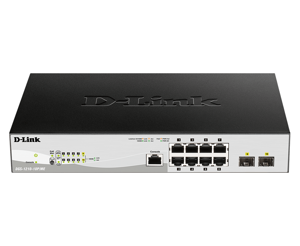 Dlink 10 Port Network POE Switch DGS-1210-10P