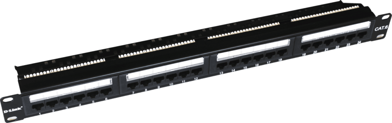 Dlink Cat 6 24 Port Patch Panel Loaded 1U NPP-C61BLK241 Dlink Cat 6 24 Port Patch Panel Loaded 1U NPP-C61BLK241